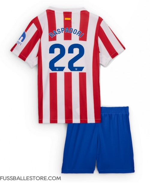 Günstige Atletico Madrid Giacomo Raspadori #22 Heimtrikotsatz Kinder 2025-26 Kurzarm (+ Kurze Hosen) Günstige Atletico Madrid Giacomo Raspadori #22 Heimtrikotsatz Kinder 2025-26 Kurzarm (+ Kurze Hosen)